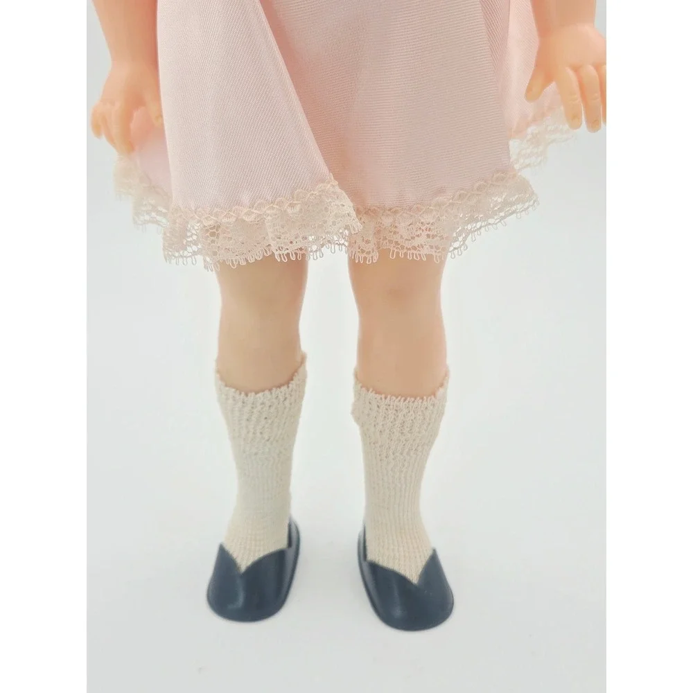 Vintage Shirley Temple Doll Ideal Toy Corp Pink Lace Dress Original Box 12in